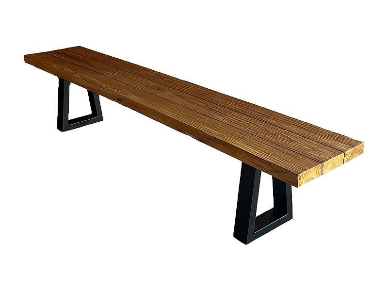 Le Banc Avec Pieds en Fer - Naturel - 280