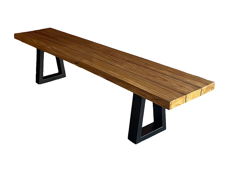 Le Banc Avec Pieds en Fer - Naturel - 220