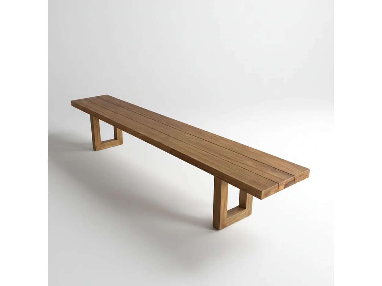 Banc à Pied Carré - Naturel - 280