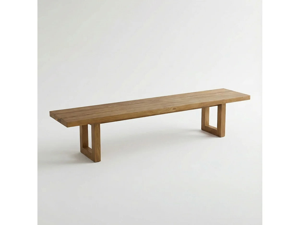 Banc à Pied Carré - Naturel - 280