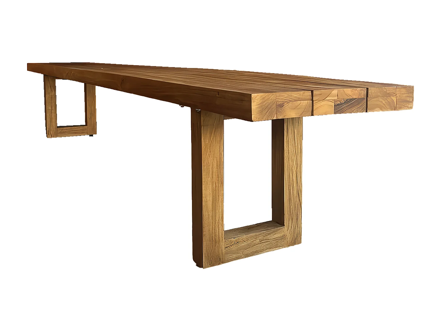 Banc à Pied Carré - Naturel - 280