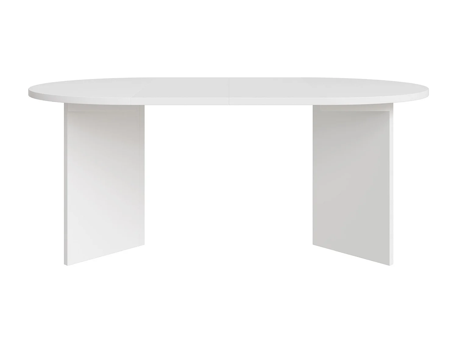 Tavolo da pranzo rotondo allungabile – 110–190 x 110 cm – Bianco – OVO