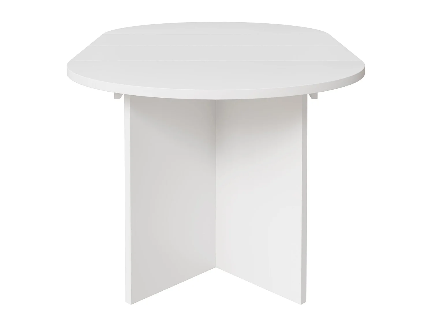 Eettafel rond – Wit – uitschuifbaar – 110–190×110 cm – Ovo