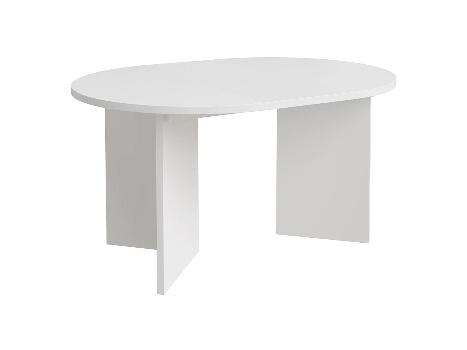 Eettafel rond – Wit – uitschuifbaar – 110–190×110 cm – Ovo