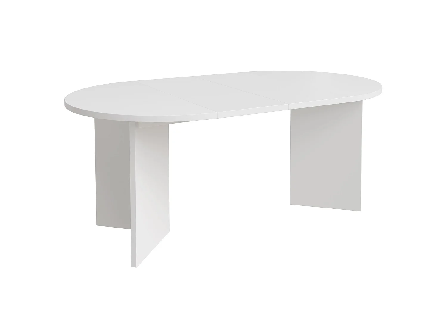 Eettafel rond – Wit – uitschuifbaar – 110–190×110 cm – Ovo