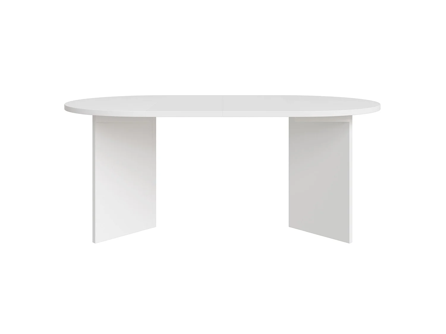 Eettafel rond – Wit – uitschuifbaar – 110–190×110 cm – Ovo