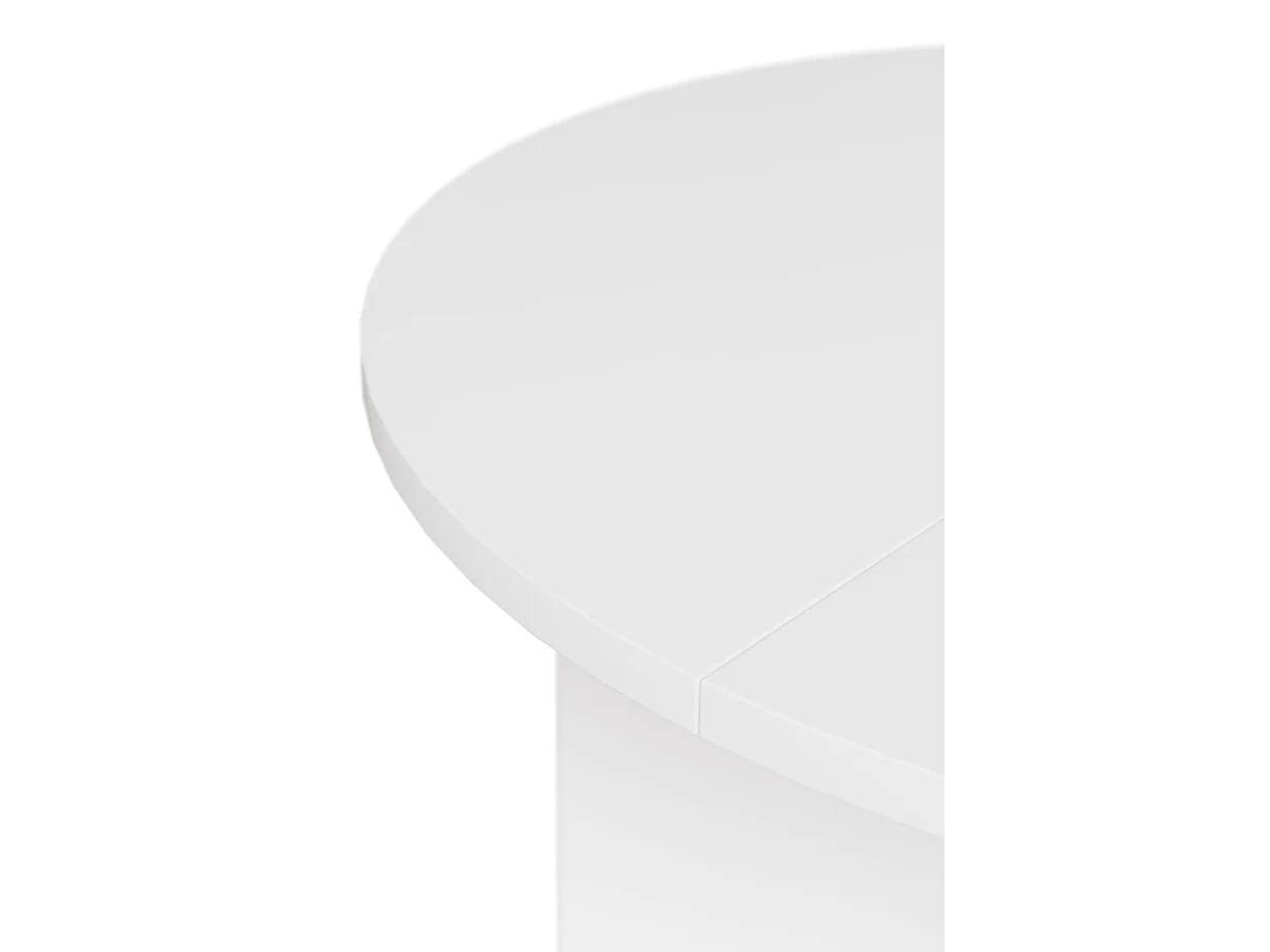 Eettafel rond – Wit – uitschuifbaar – 110–190×110 cm – Ovo