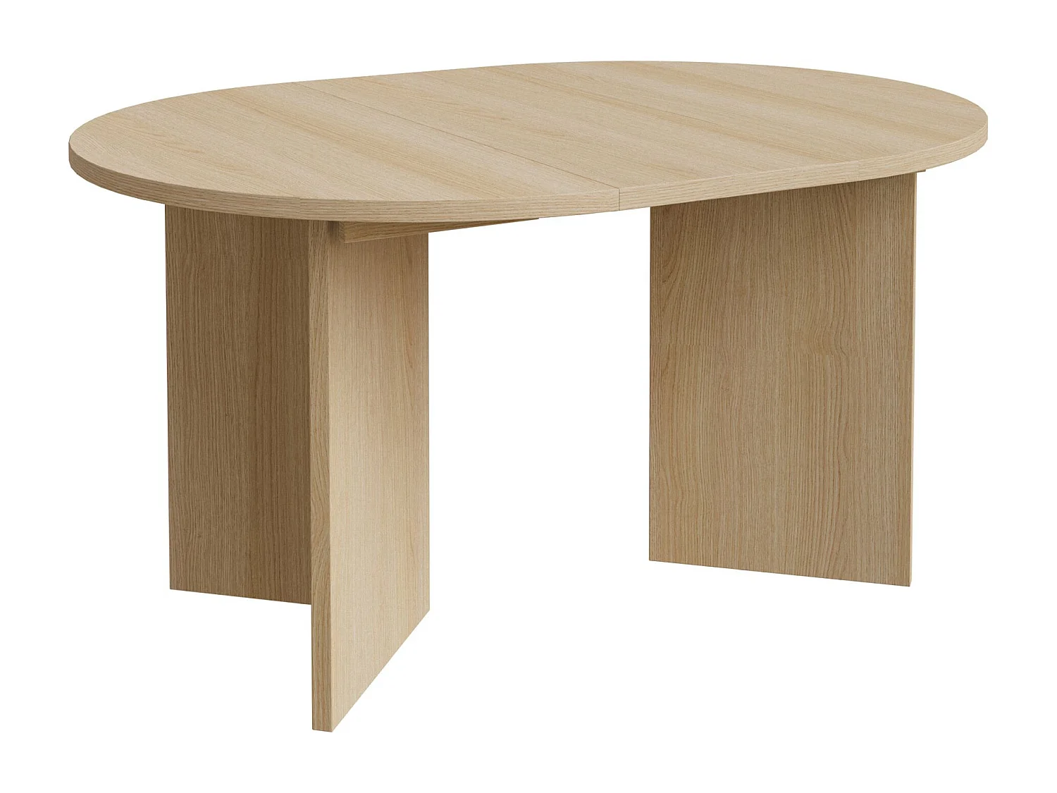 Esstisch rund – Holzoptik Eiche Lindberg – ausziehbar – 110–190×110 cm – OVO
