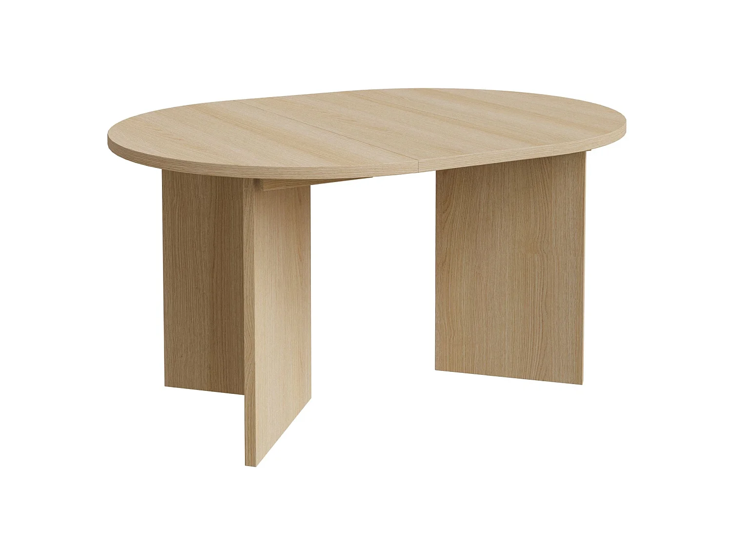 Eettafel rond – Houtlook Eik Lindberg – uitschuifbaar – 110–190×110 cm – Ovo