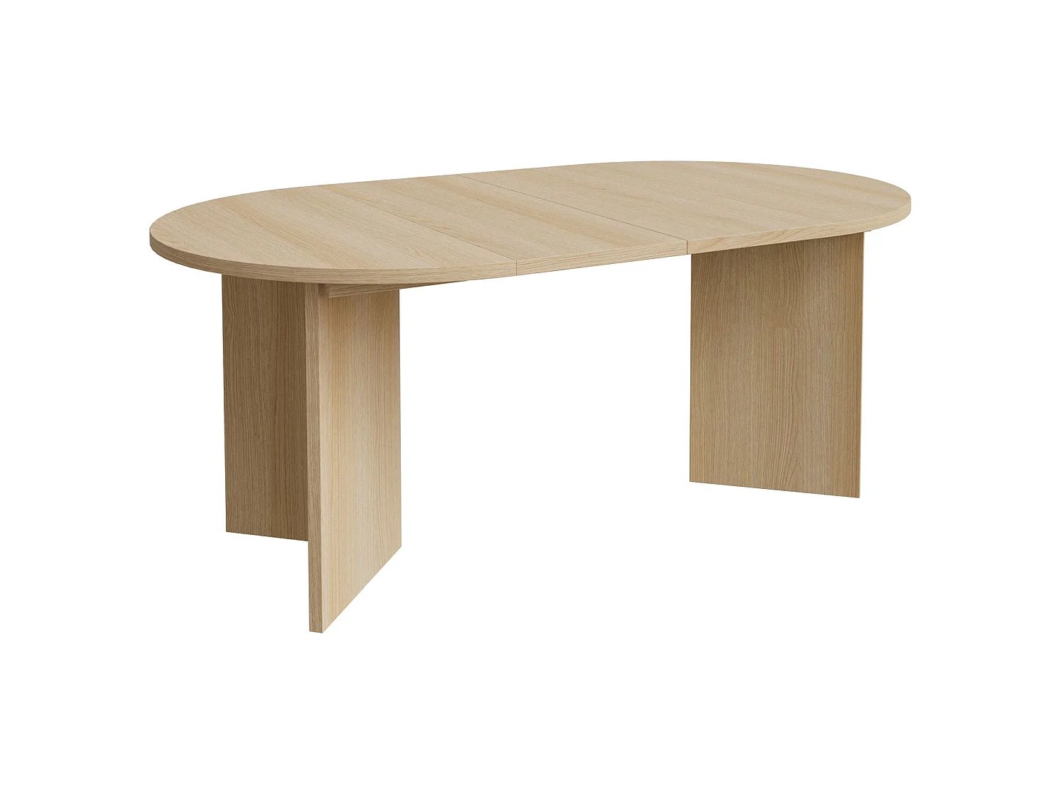 Eettafel rond – Houtlook Eik Lindberg – uitschuifbaar – 110–190×110 cm – Ovo