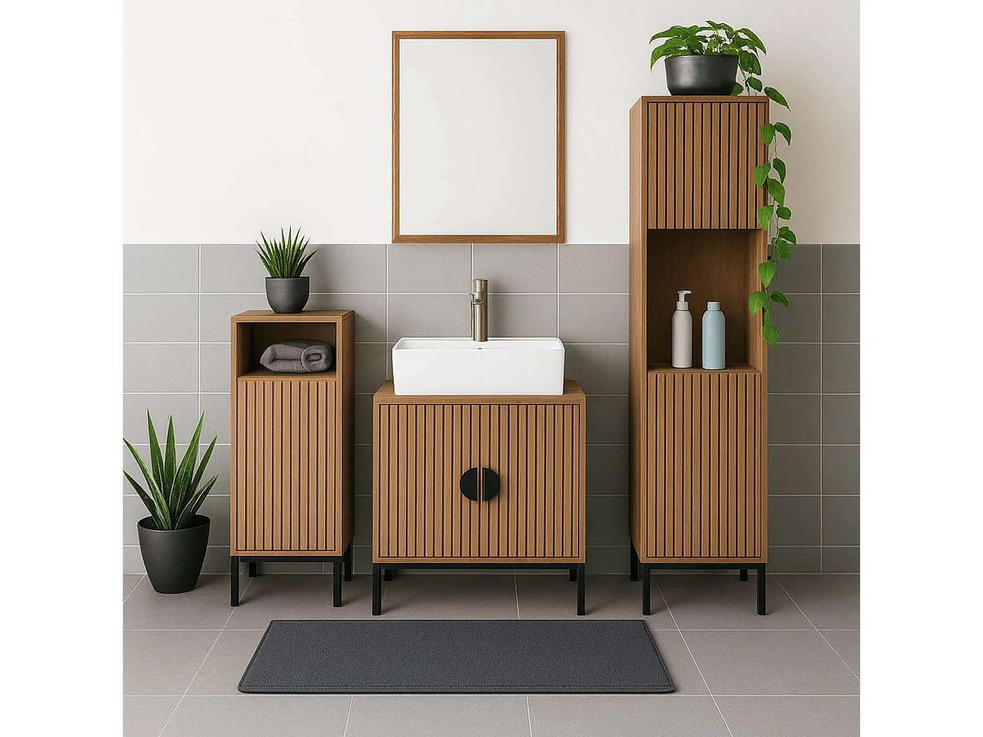 Commode MCW-O42,  houtlook naturel