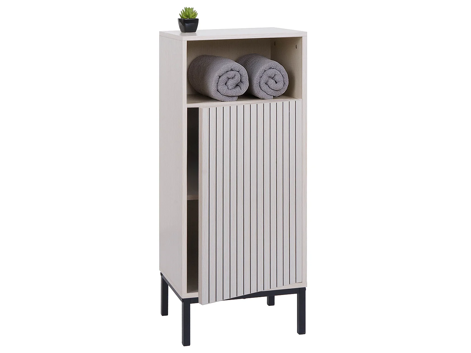 Commode MCW-O42,  aspect bois beige