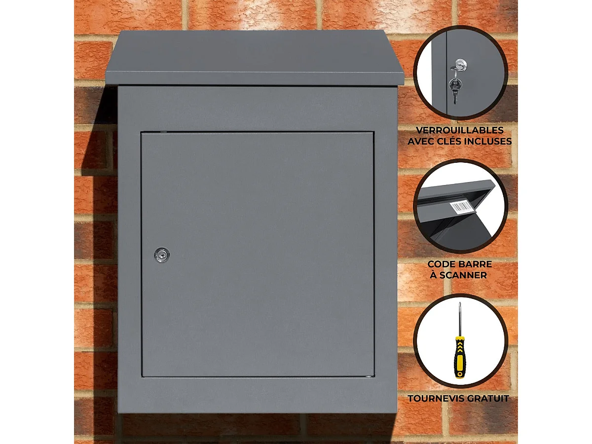 Anti-Diebstahl Paketkasten - Grau