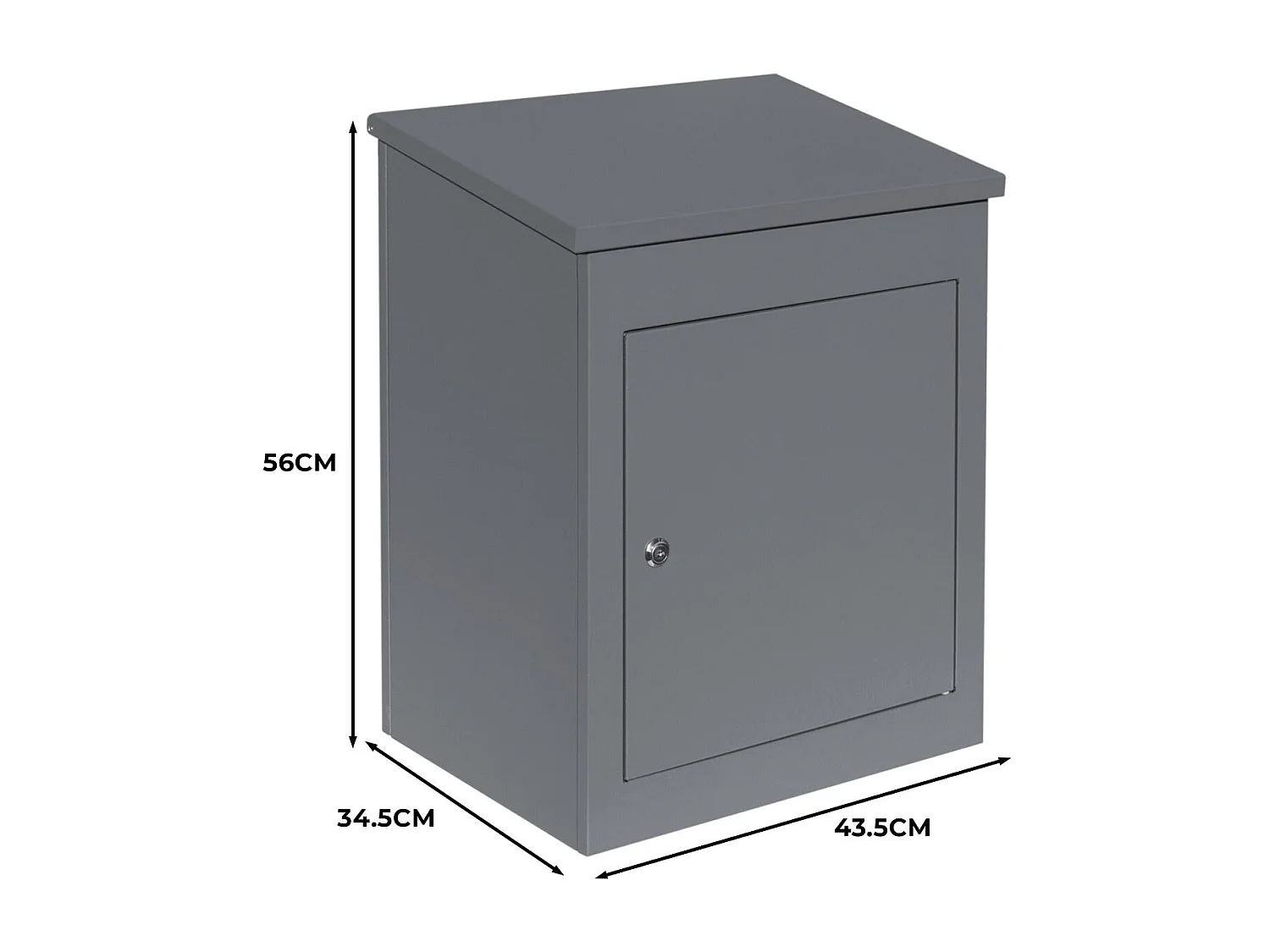 Boîte à Colis Anti-vol Grise - Livrée à Plat