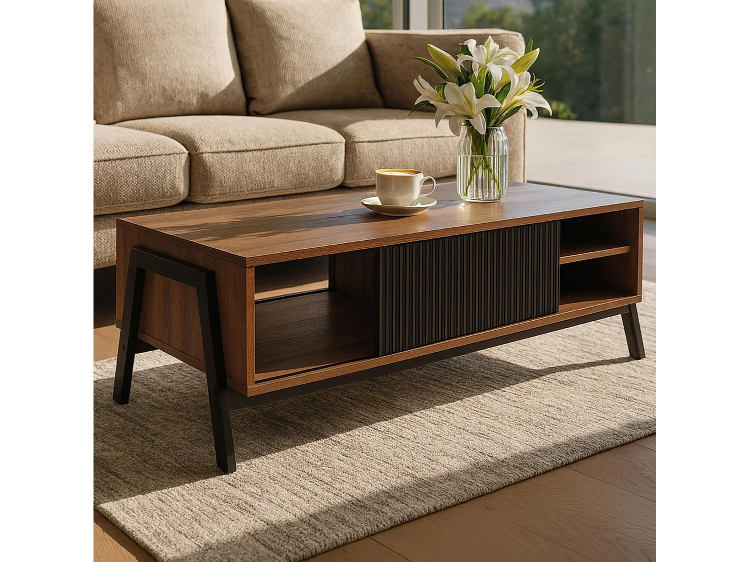 Sofabord MCW-O40,  natur