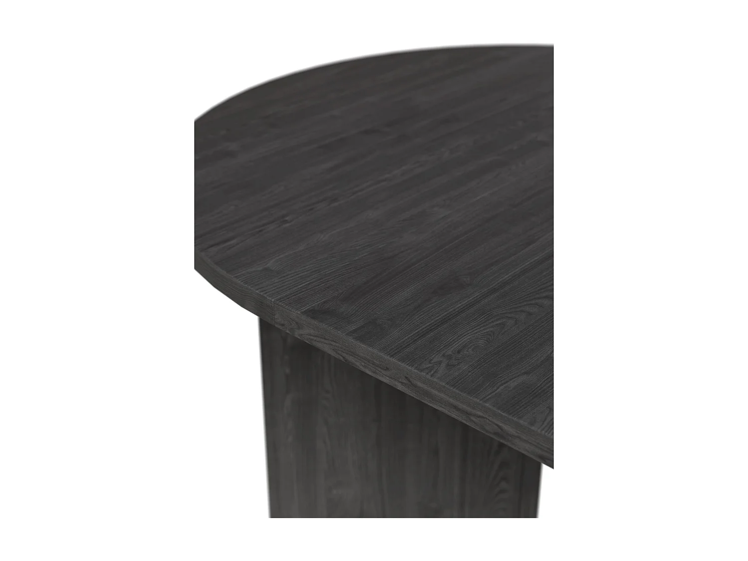 Mesa de comedor redonda extensible – 110–190 x 110 cm – Efecto fresno Portland – OVO