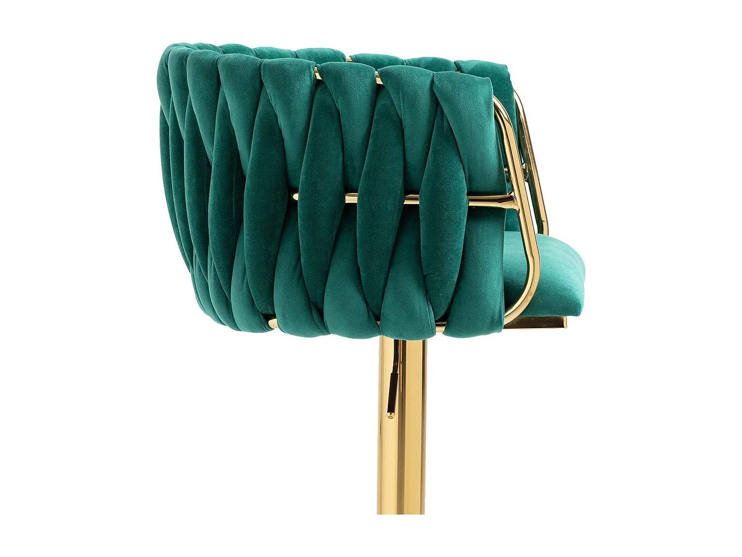 Tabourets de bar 53x51x105 cm avec Dossier et repose-pieds Pivotant à 360° en vert pour Salon et salle à manger