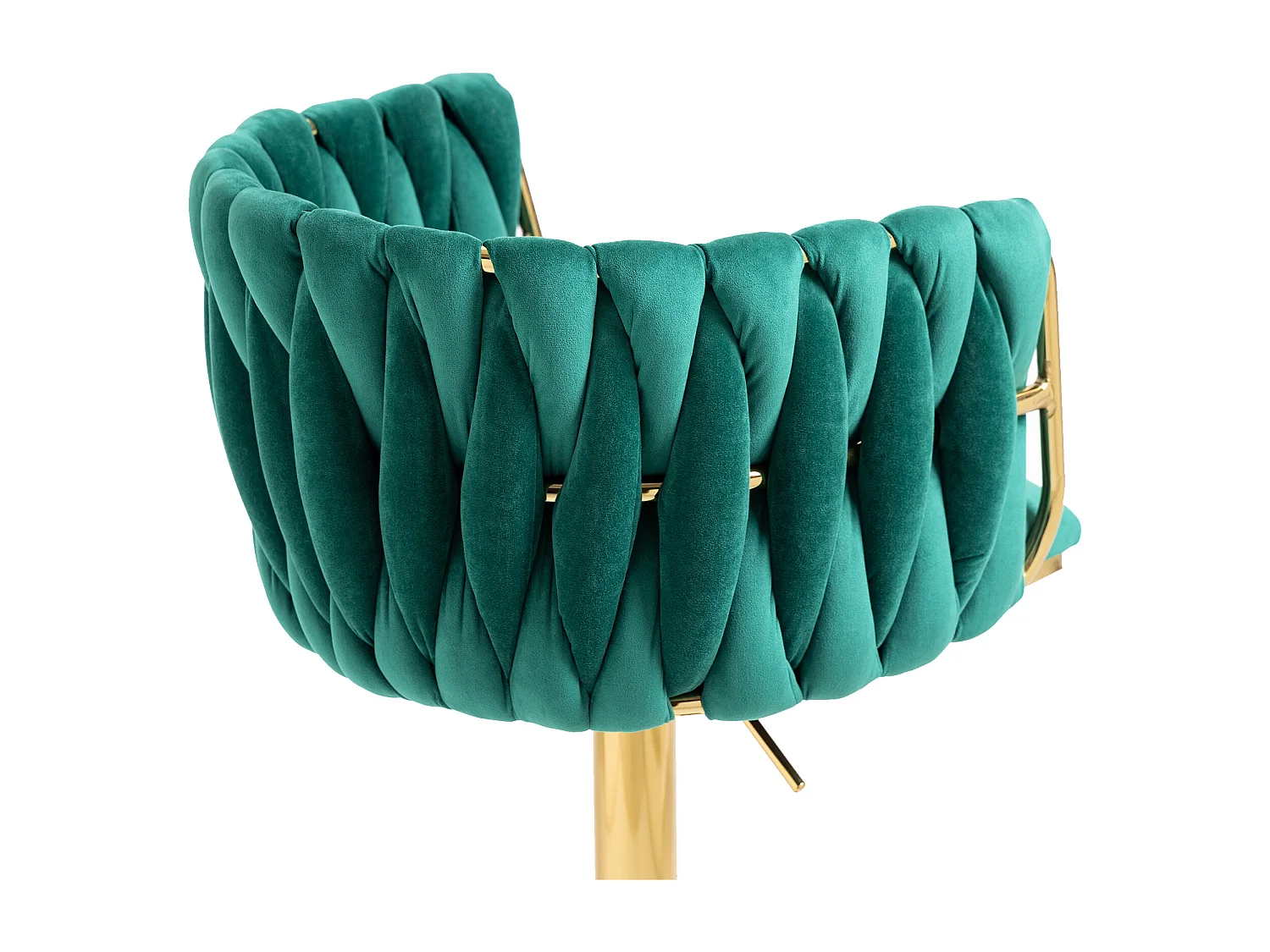 Tabourets de bar 53x51x105 cm avec Dossier et repose-pieds Pivotant à 360° en vert pour Salon et salle à manger