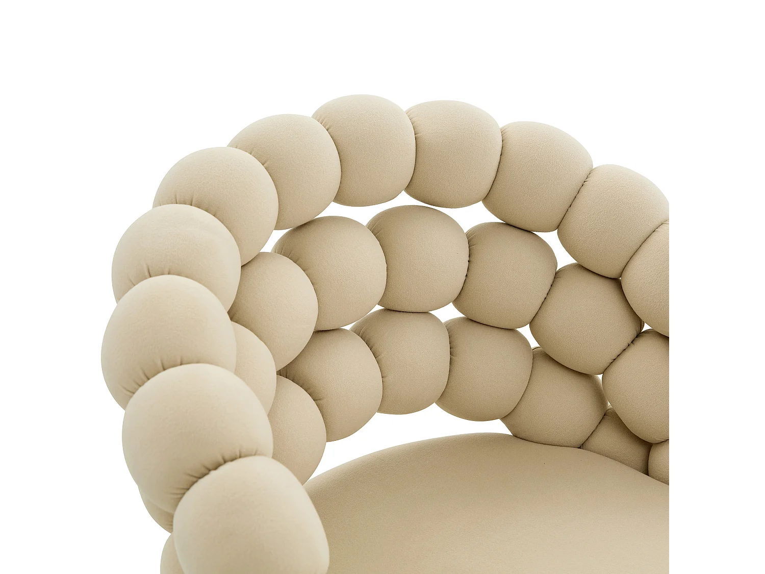 Barkruk Verstelbaar Scandinavische stijl Comftfunctie Verguld metalen frame Fluweel bekleding Cr猫me