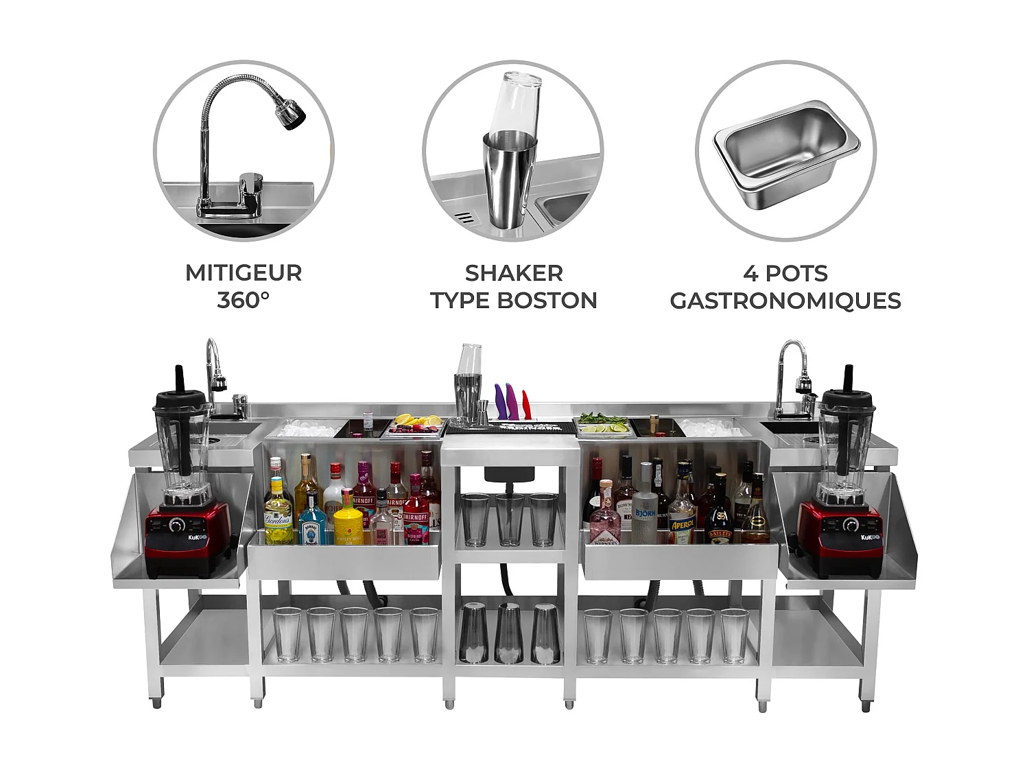 Stazione bar Compatta Twin Cocktail