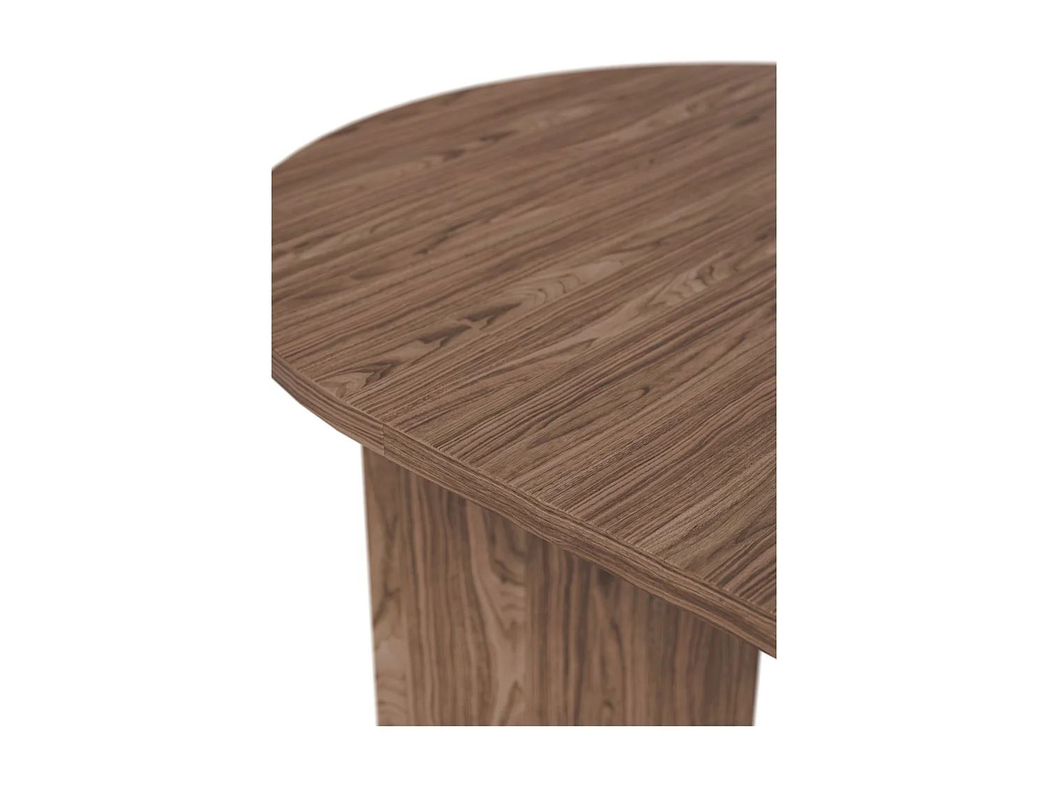 Eettafel rond – Houtlook Noten Wisconsin – uitschuifbaar – 110–190×110 cm – Ovo