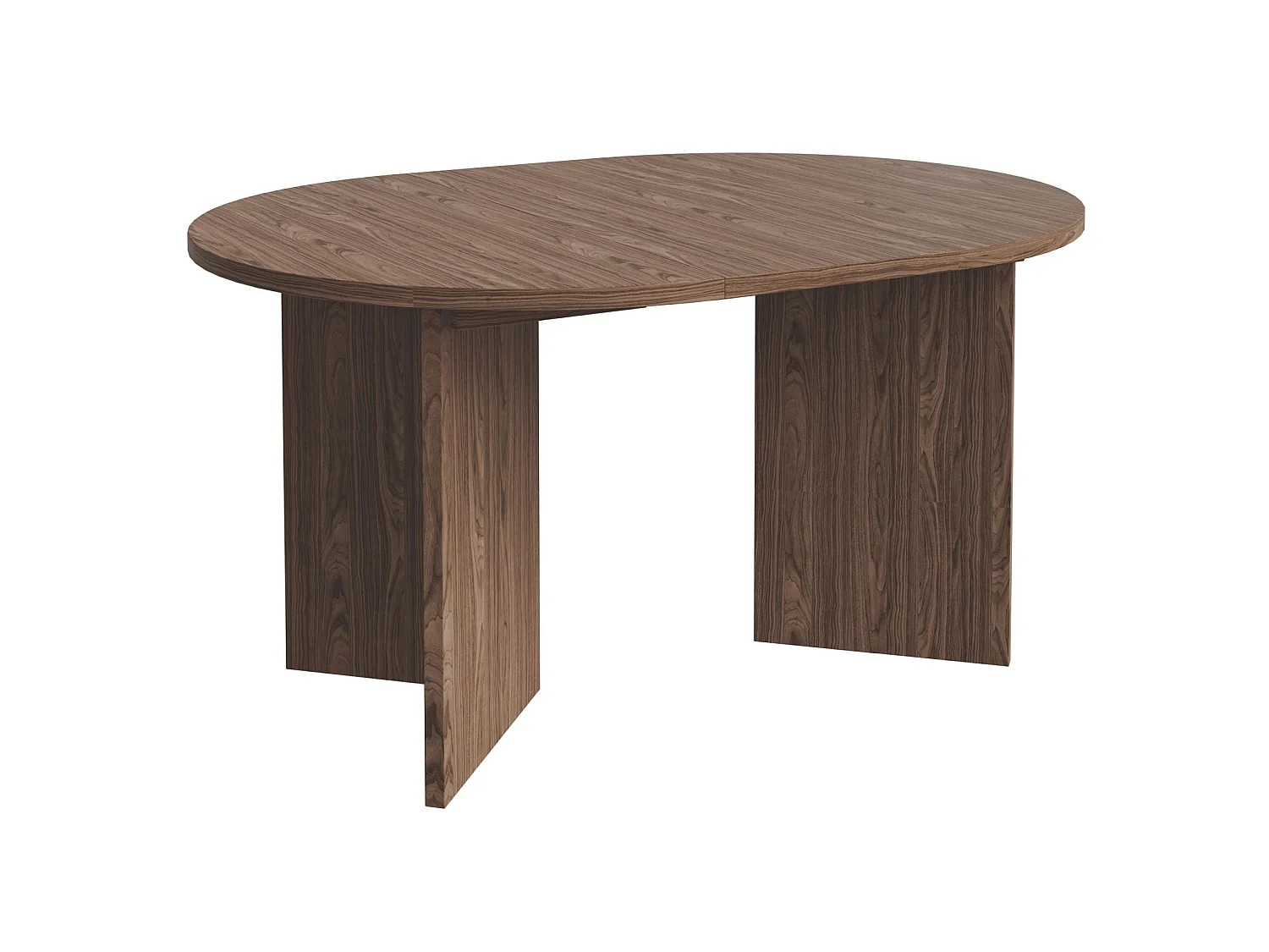 Eettafel rond – Houtlook Noten Wisconsin – uitschuifbaar – 110–190×110 cm – Ovo