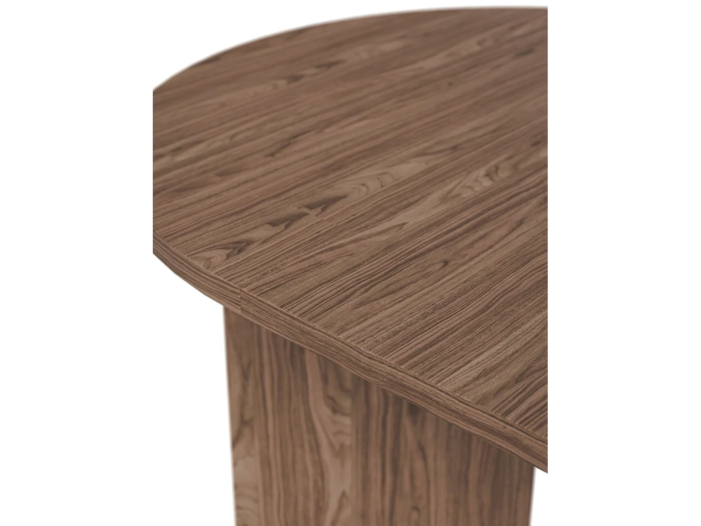 Eettafel rond – Houtlook Noten Wisconsin – uitschuifbaar – 110–190×110 cm – Ovo