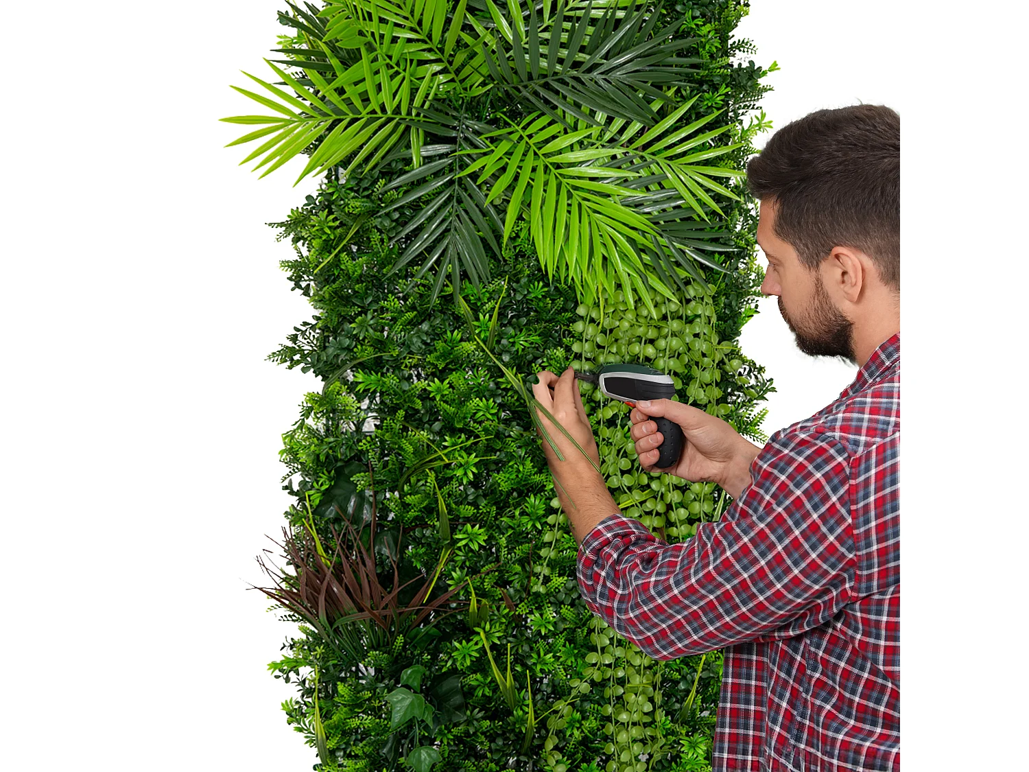 2 Panneaux Muraux Végétal Artificiel 50 x 150cm l Alina