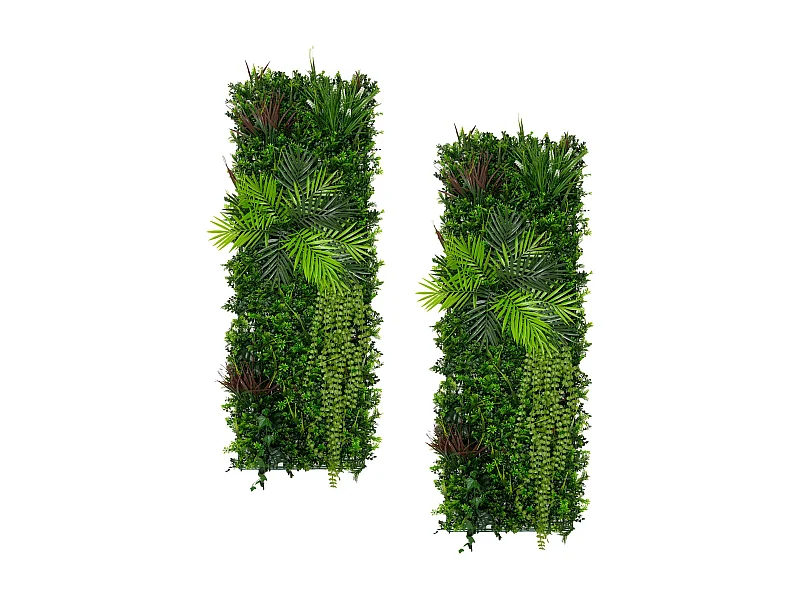 Piastrelle da Parete con Piante Artificiali - 50cm x 150cm 2 Pezzi