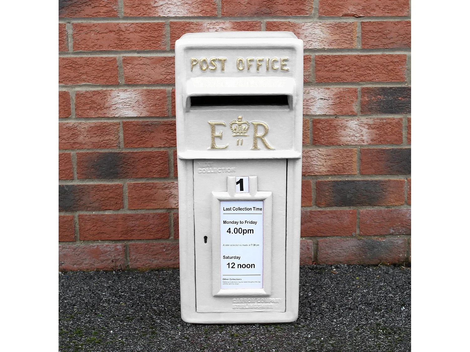 Briefkasten im englischen Stil - Weiß