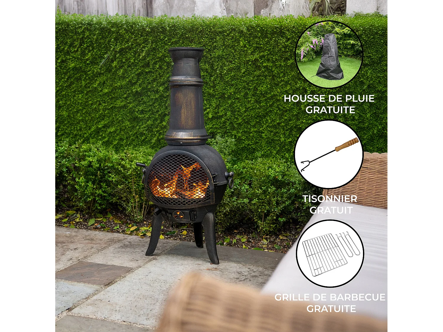 Caminetto Bracere da Giardino a Ciminiera