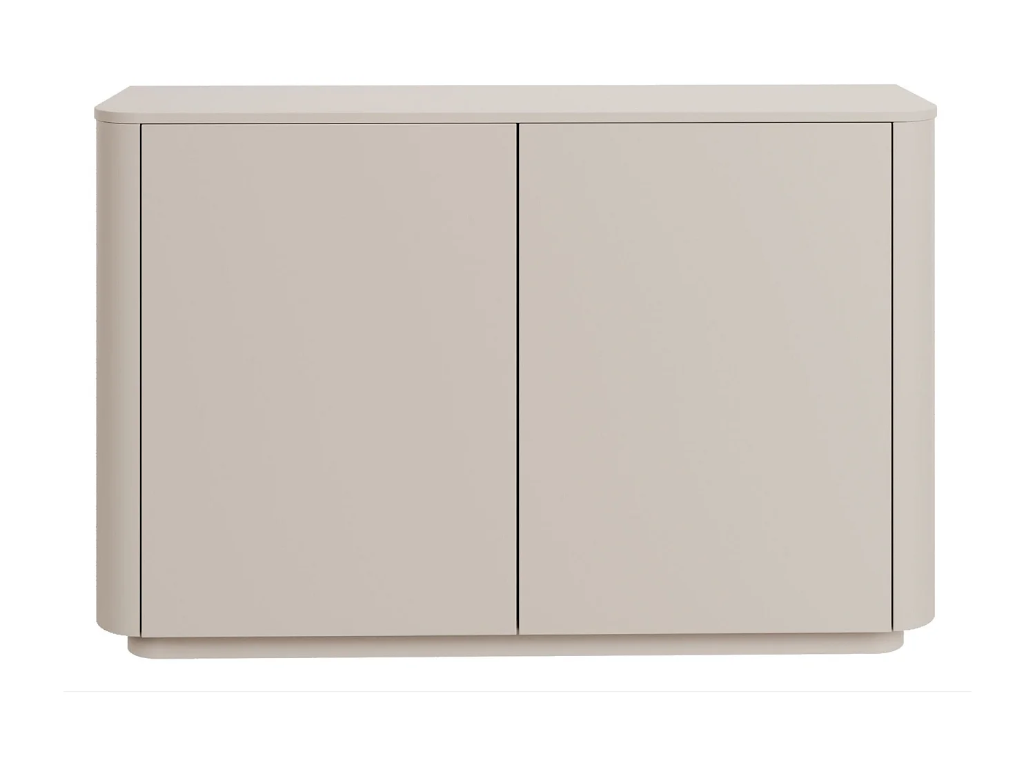 Buffet 2 portes aux bords arrondis – gris cachemire – 140 cm – LUVIO