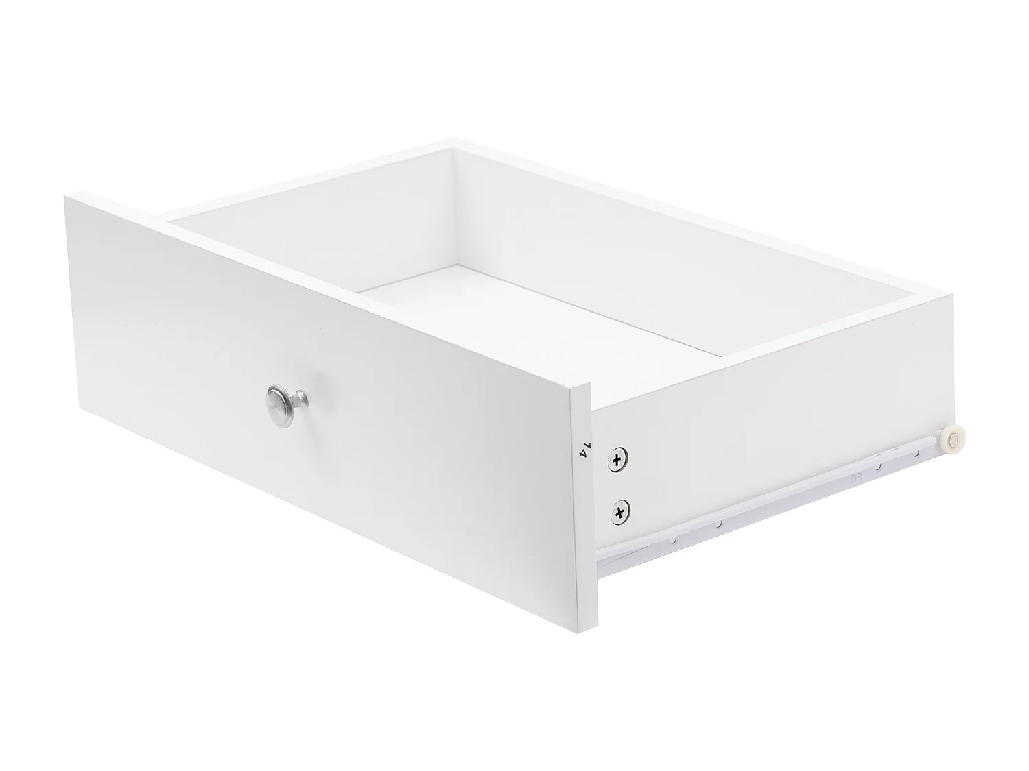 Buffet 120x37x80 cm, 2 tiroirs, 4 portes, étagères réglables, MDF blanc et couleur bois