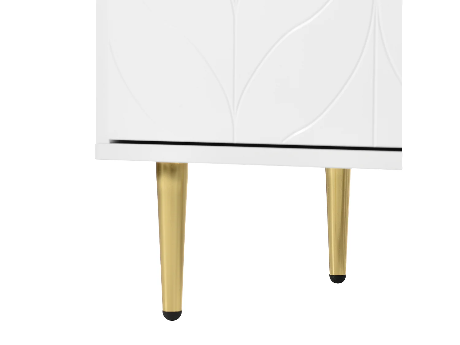 Buffet 127x45x75 cm avec Étagères à deux niveaux et six compartiments Matériau MDF en blanc pour Salon et salle à manger