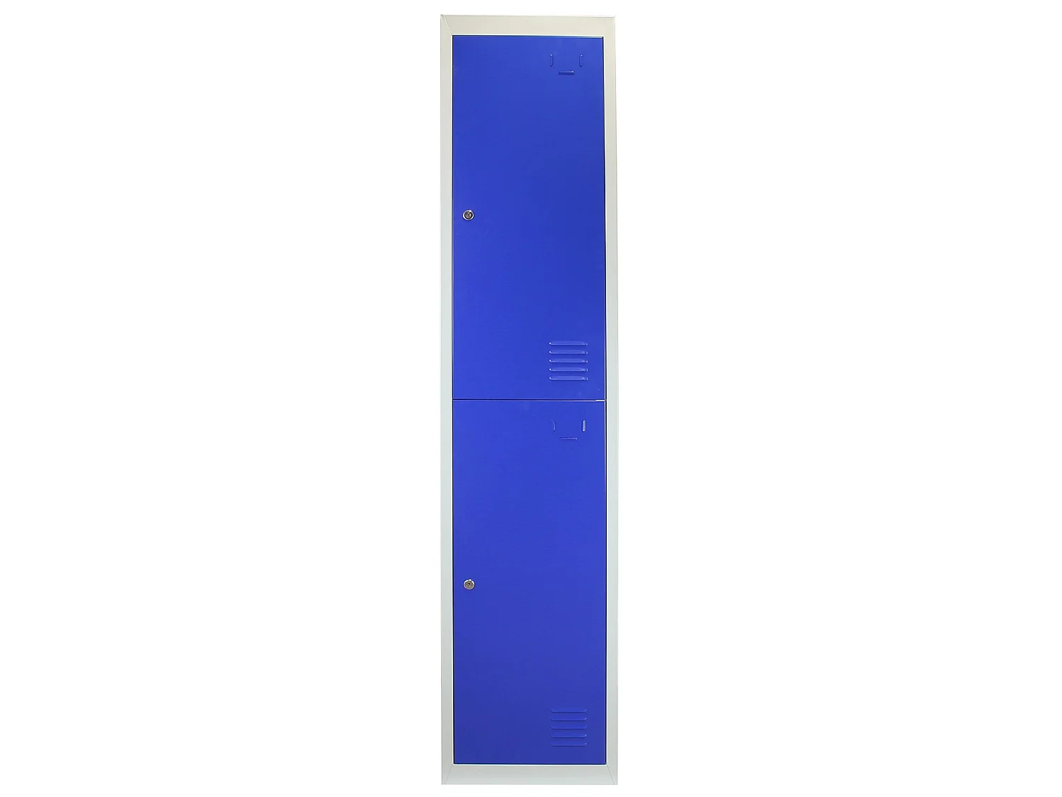 Casiers Métalliques Bleu & Gris 2 Portes Verrouillable pour Ecole, Vestiaire,
