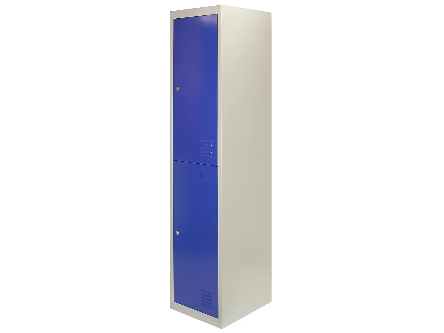 Casiers Métalliques Bleu & Gris 2 Portes Verrouillable pour Ecole, Vestiaire,