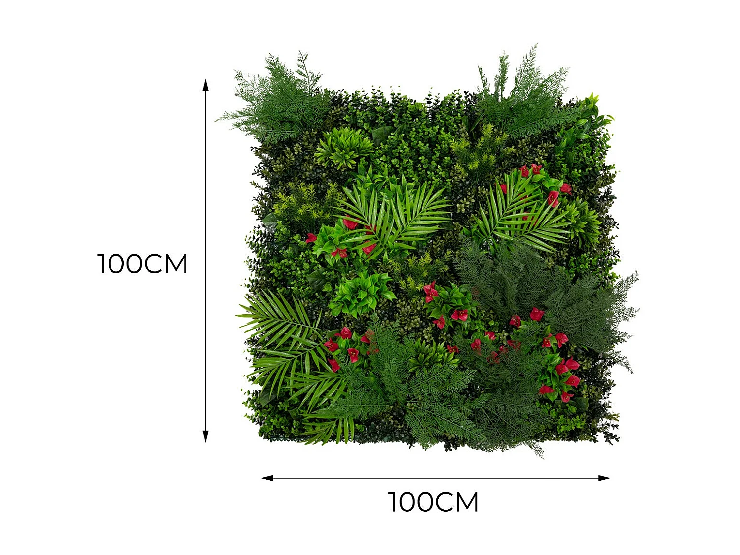 Panneau Mural Végétal Artificiel 100 x 100cm l Mira