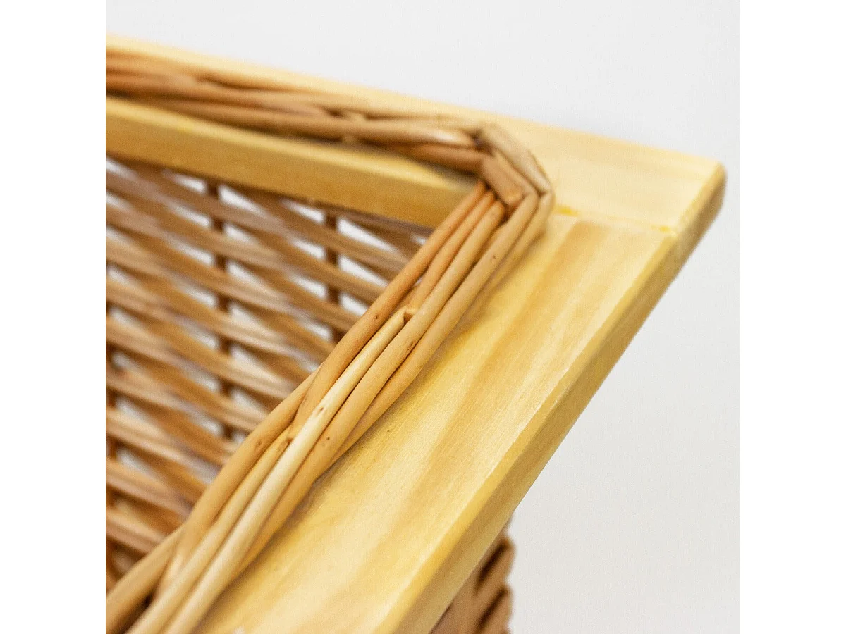 Lot de 2 Paniers de Rangement Coulissants en Pin 40cm Brun Solide