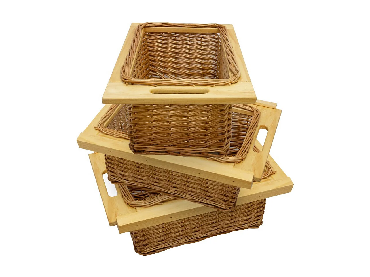 Cestelli Estraibili da Cucina in Vimini - 40cm - 3 Cesti