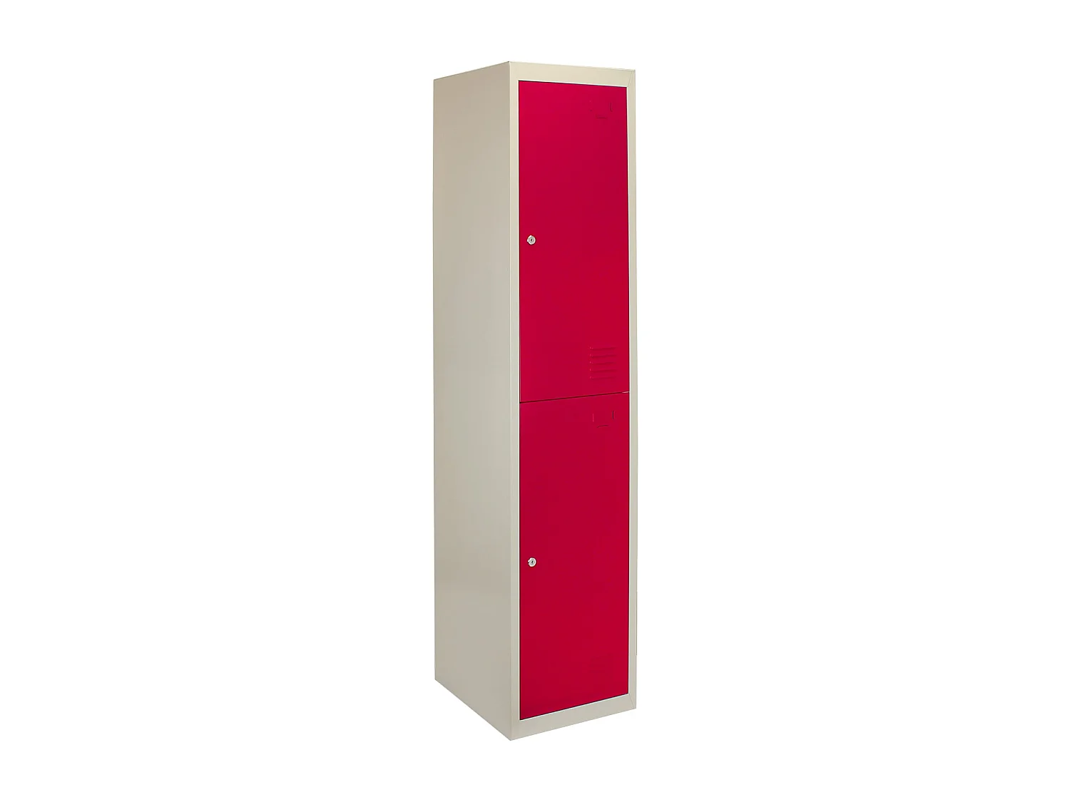 Casier de Rangement de 2 Portes en Acier Rouge
