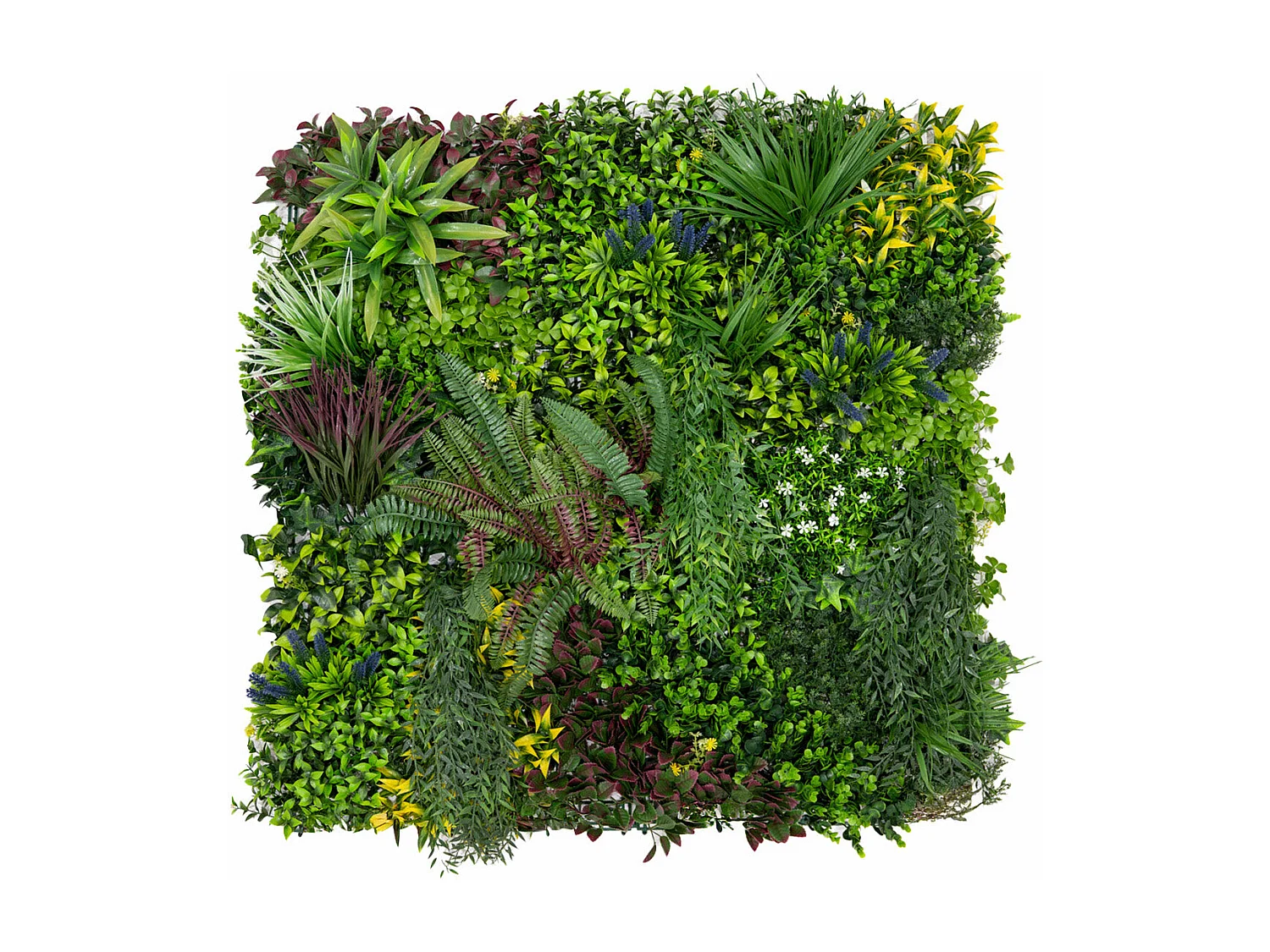 3 Panneaux Muraux Végétal Artificiel 100 x 100cm l Cassia