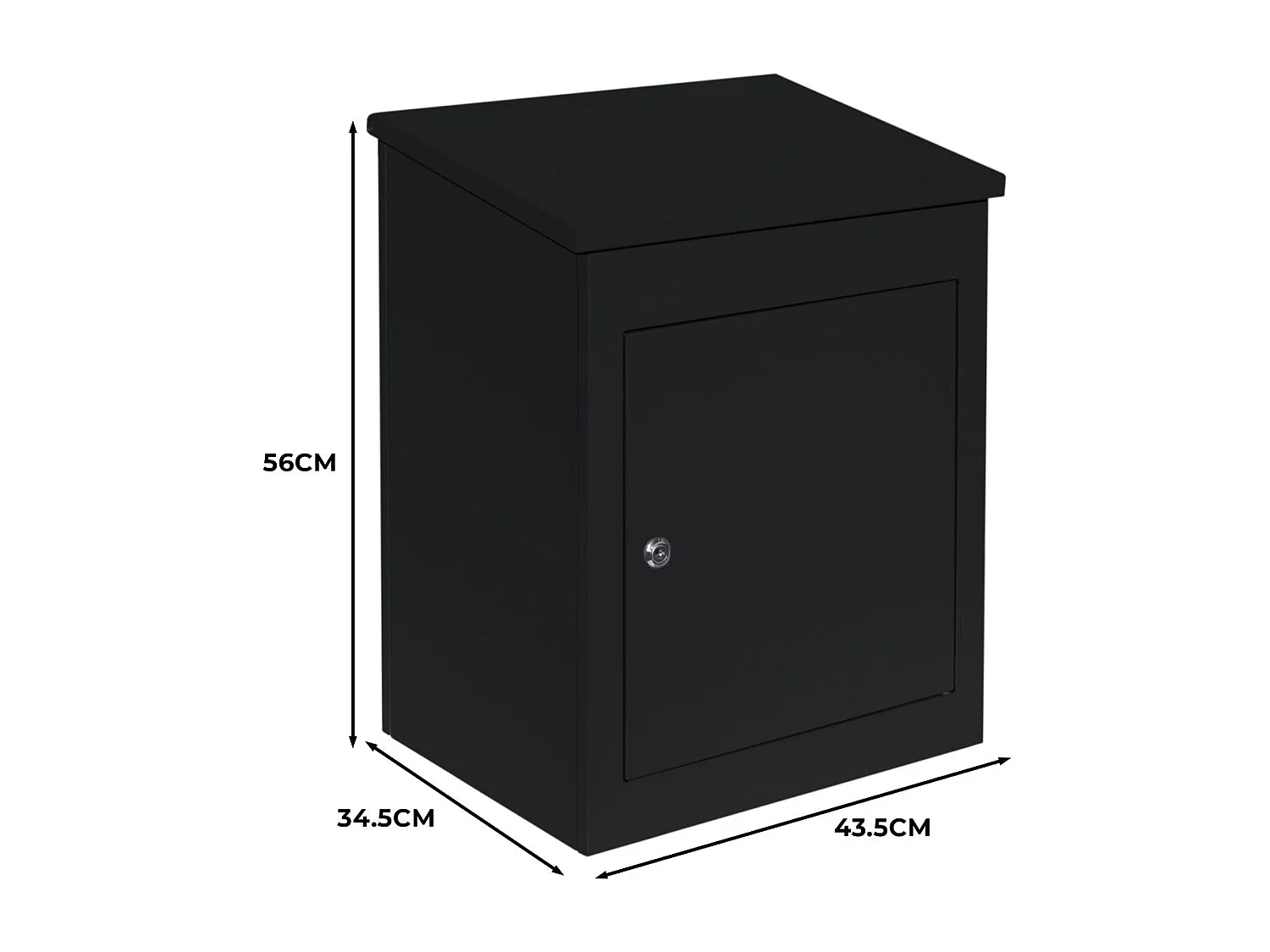 Boîte à Colis Anti-vol Noire - Livrée à Plat