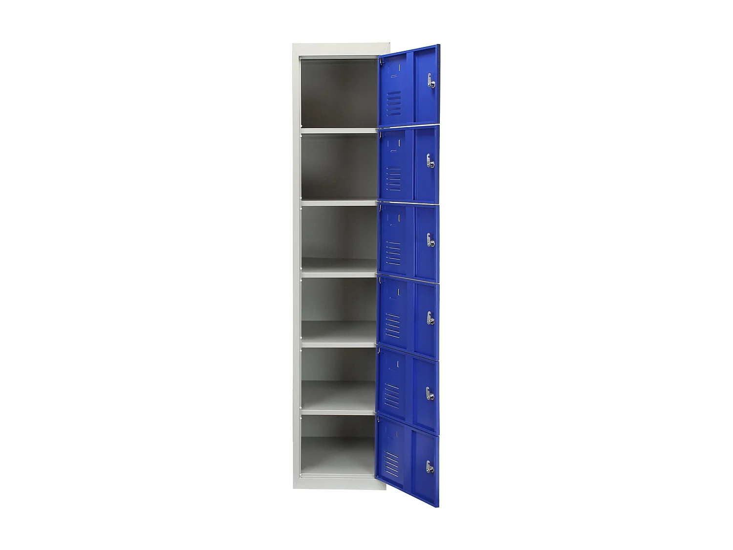 6-türiger blauer Stahlschrank