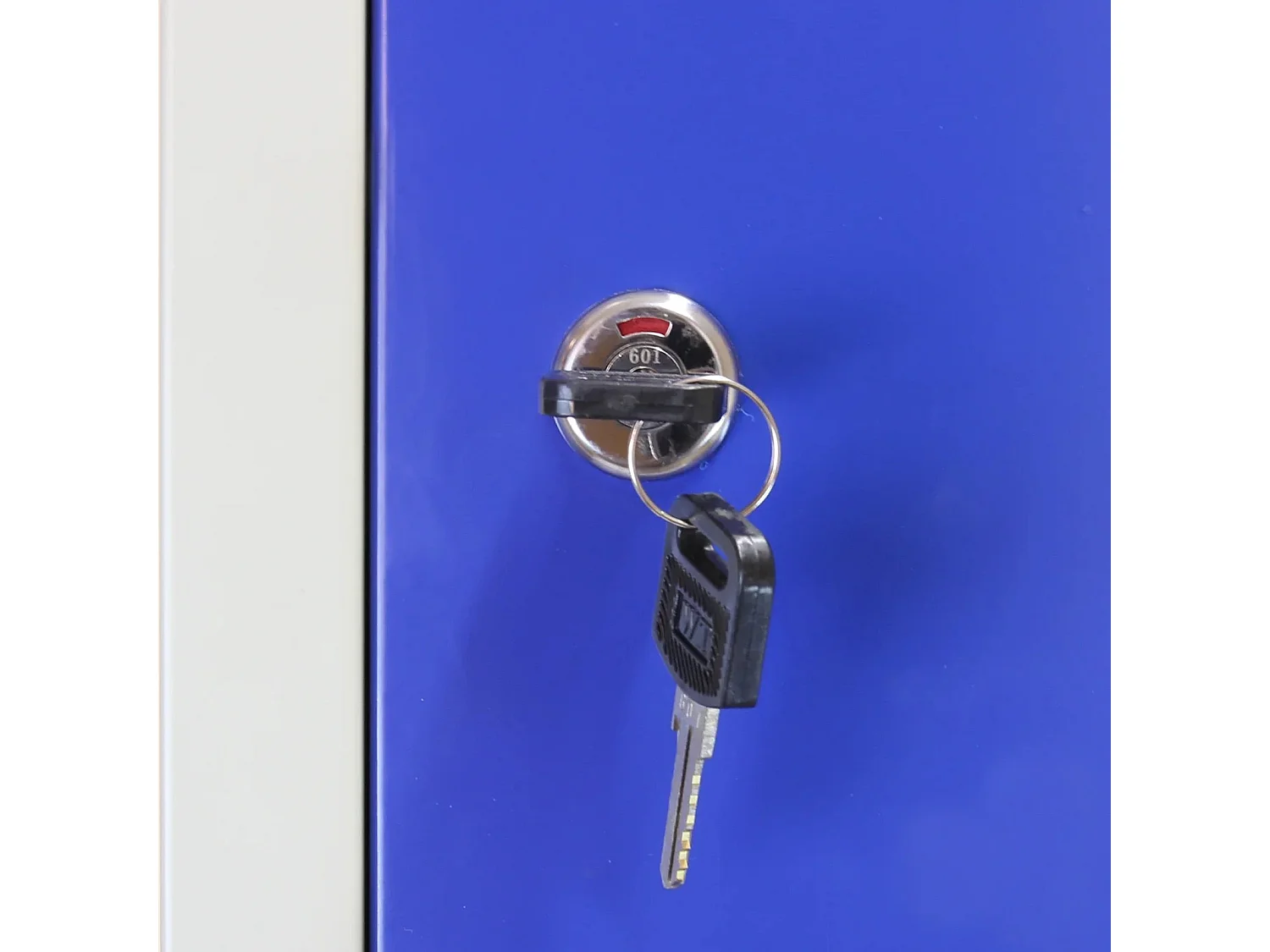 6-türiger blauer Stahlschrank