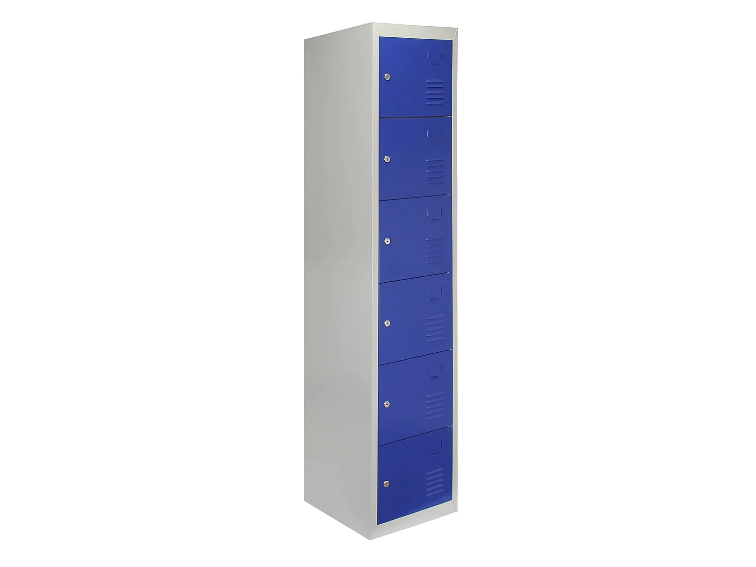 6-türiger blauer Stahlschrank