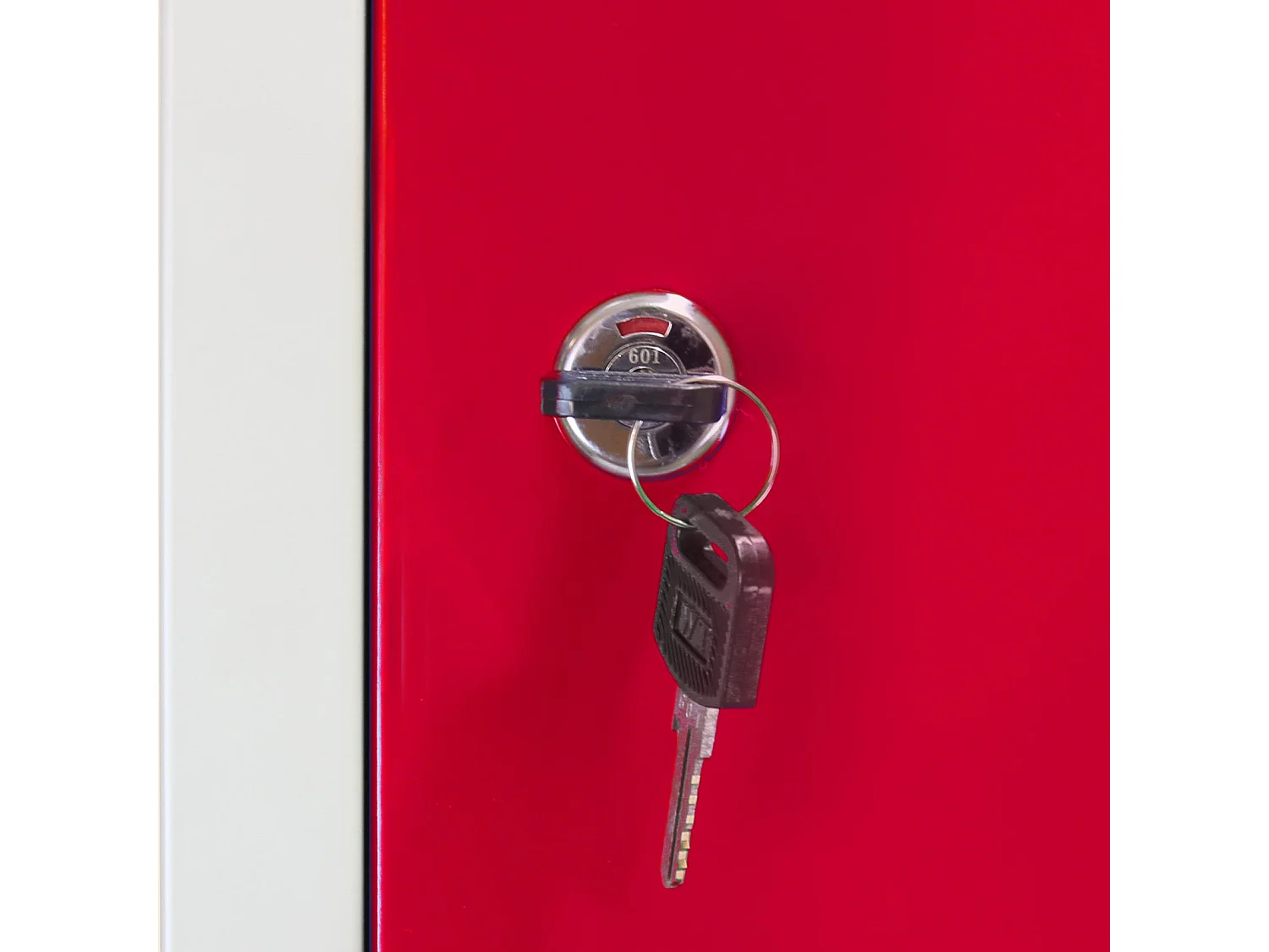 Casier de Rangement de 6 Portes en Acier Rouge