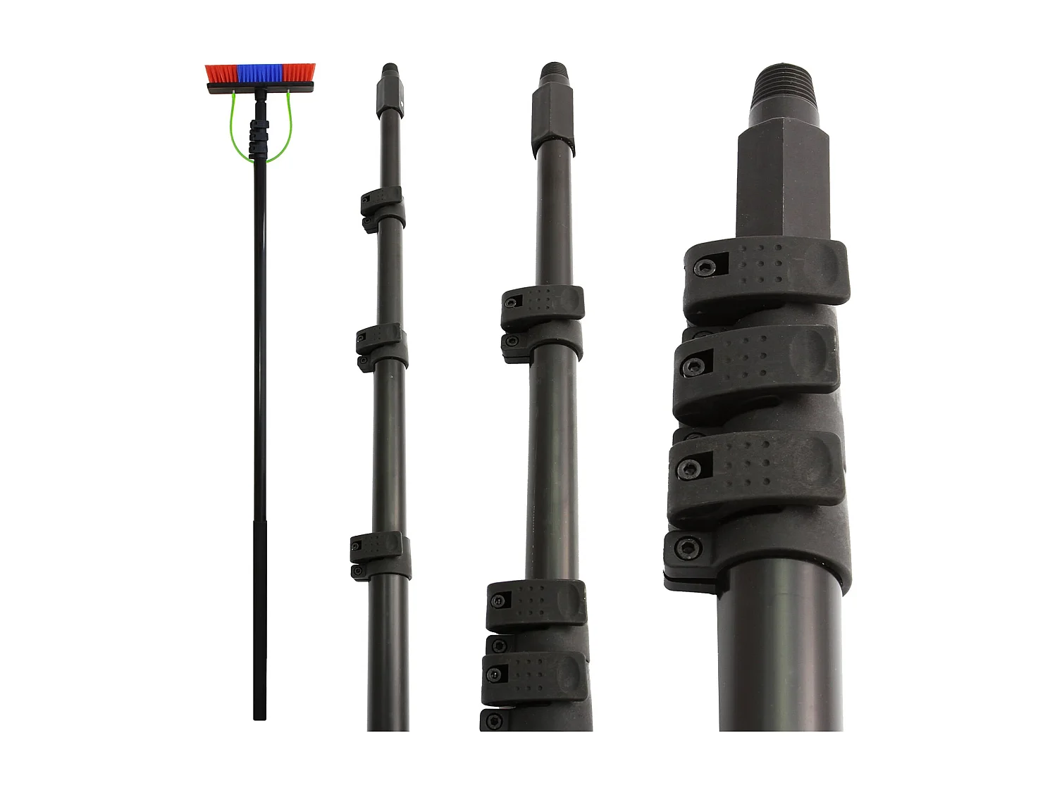 7,35m wasserführende Teleskopstange & 30L Wasstertank auf Rad Fensterreinigungsset