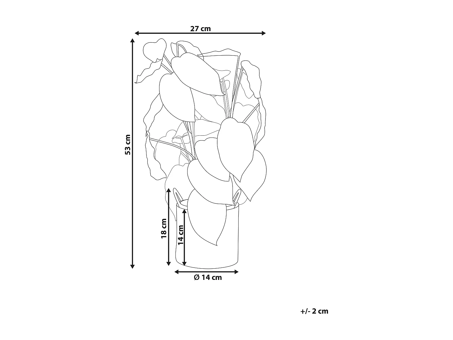 Pianta artificiale 53 cm MONSTERA ADANSONII
