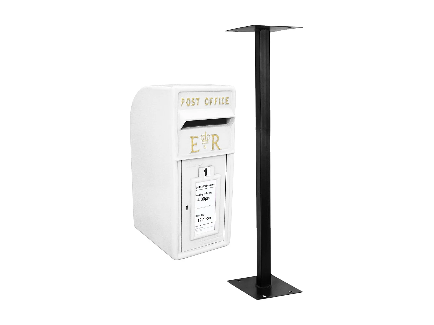 Boîte aux Lettres Blanche avec Support