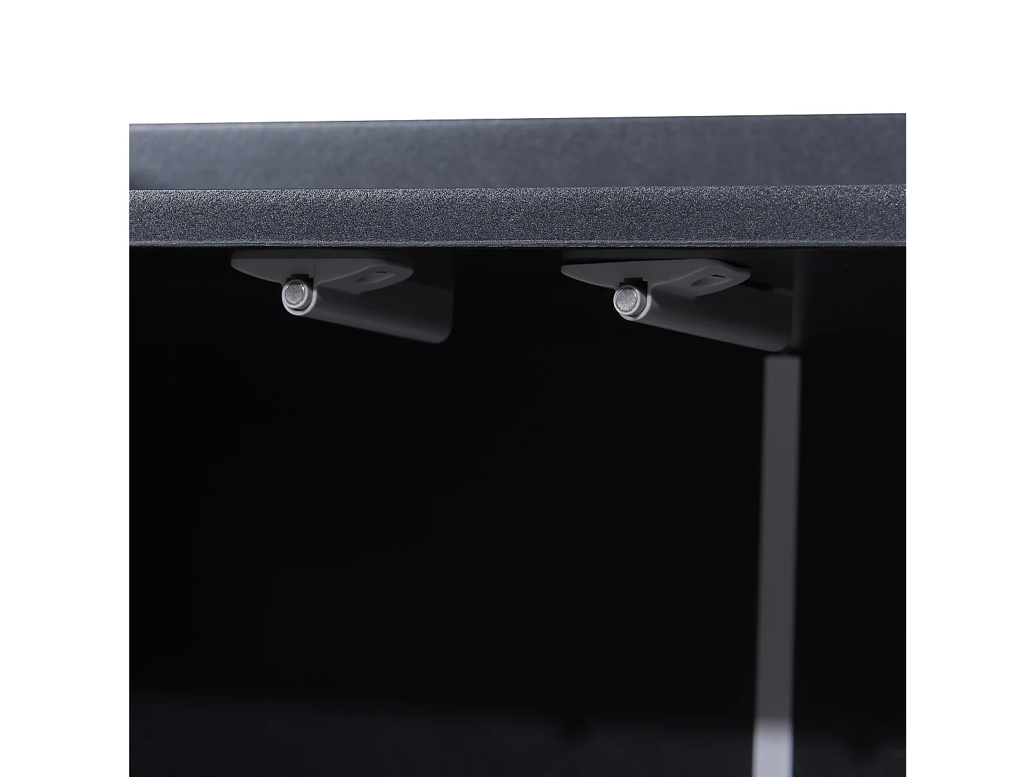 Buffet 120x30x80 cm avec Deux étagères réglables Panneaux de particules en noir pour Salon et salle à manger